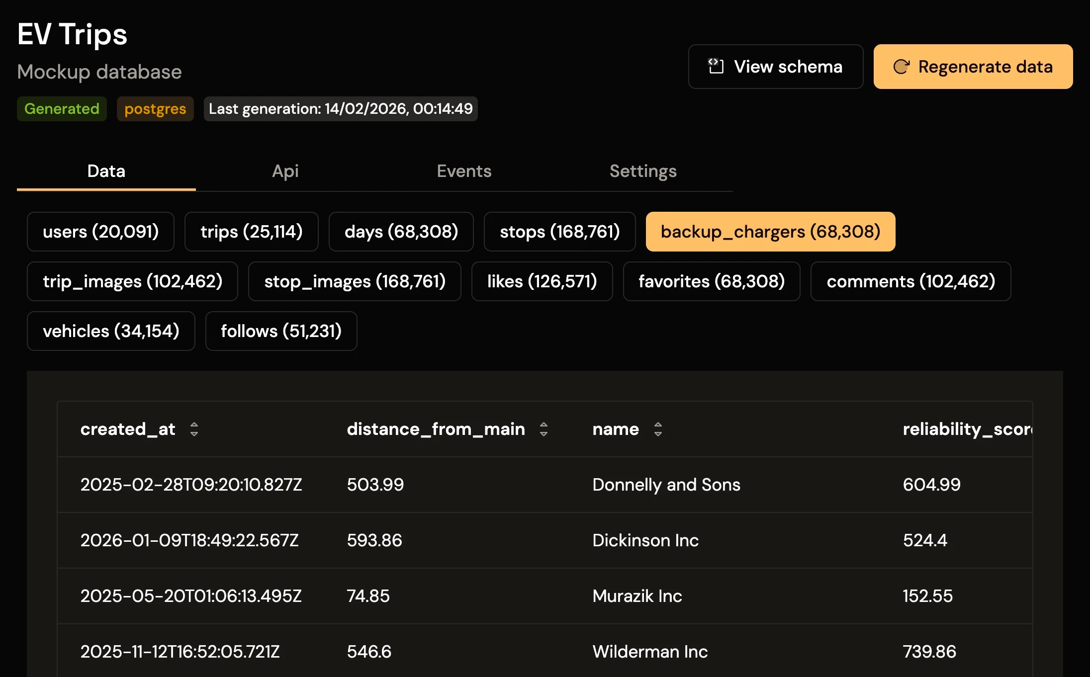 Seeded data controls screenshot in Synthbrew