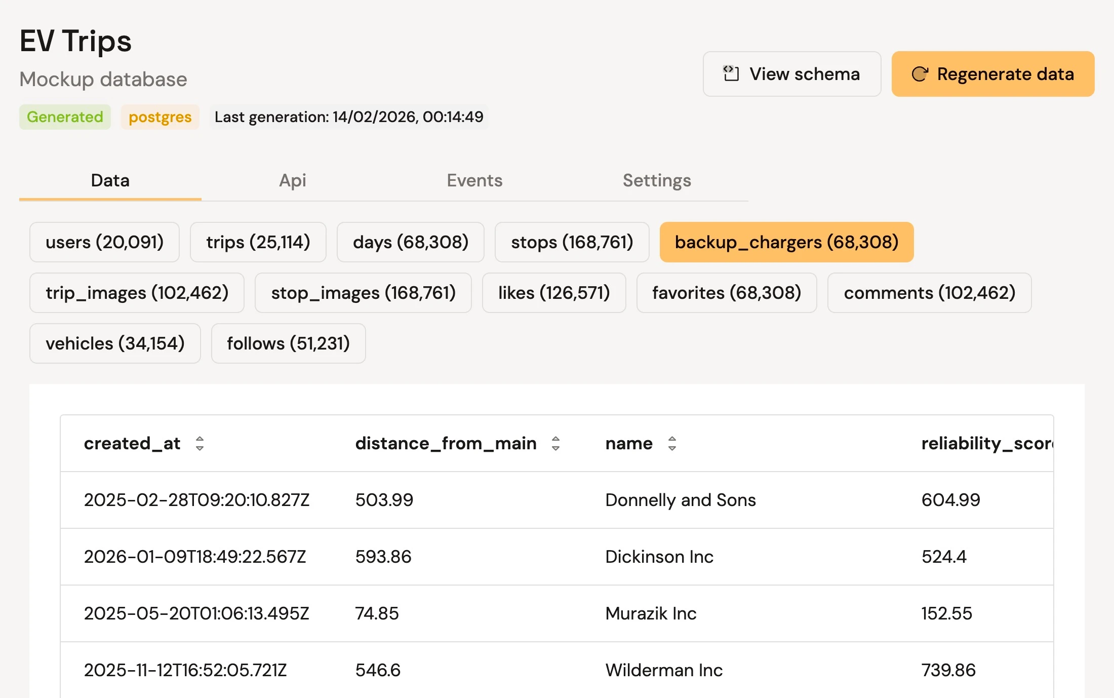 Seeded data controls screenshot in Synthbrew